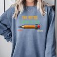 Retro Old-School Computer Pencil Tech Teacher Comfort Colors Sweatshirt Blue Jean Retro Old-School Computer Pencil Tech Teacher Comfort Colors Sweatshirt Blue Jean