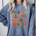 Retro PE Teacher What Are We Doing Today School Coach Women Comfort Colors Sweatshirt Blue Jean Retro PE Teacher What Are We Doing Today School Coach Women Comfort Colors Sweatshirt Blue Jean