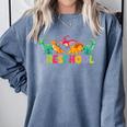 Retro Preschool Cute Dinosaur Preschool Teacher Kids Boys Comfort Colors Sweatshirt Blue Jean Retro Preschool Cute Dinosaur Preschool Teacher Kids Boys Comfort Colors Sweatshirt Blue Jean
