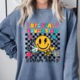 Retro Special Education Squad Groovy Dream Team Teacher Comfort Colors Sweatshirt Blue Jean