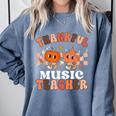 Retro Thankful Music Teacher Pumpkin Fall Thanksgiving Comfort Colors Sweatshirt Blue Jean Retro Thankful Music Teacher Pumpkin Fall Thanksgiving Comfort Colors Sweatshirt Blue Jean
