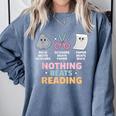 Rock Paper Scissors Teacher Librarian Nothing Beats Reading Comfort Colors Sweatshirt Blue Jean
