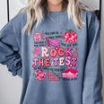 Rock The Test Testing Day Don't Stress Do Your Best Teacher For Men Women Girls Kids Comfort Colors Sweatshirt Blue Jean