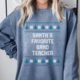 Santas Favorite Band Teacher Christmas Comfort Colors Sweatshirt Blue Jean Santas Favorite Band Teacher Christmas Comfort Colors Sweatshirt Blue Jean