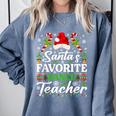 Santa's Favorite Dance Teacher Shirt Christmas Pajama Comfort Colors Sweatshirt Blue Jean Santa's Favorite Dance Teacher Shirt Christmas Pajama Comfort Colors Sweatshirt Blue Jean