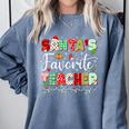Santas Favorite Teacher Christmas Matching Xmas Men Women Comfort Colors Sweatshirt Blue Jean Santas Favorite Teacher Christmas Matching Xmas Men Women Comfort Colors Sweatshirt Blue Jean