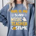 This Is My Scary Music Teacher Halloween Costumes Pajama Comfort Colors Sweatshirt Blue Jean