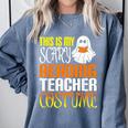This Is My Scary Reading Teacher Costume Halloween School Comfort Colors Sweatshirt Blue Jean This Is My Scary Reading Teacher Costume Halloween School Comfort Colors Sweatshirt Blue Jean