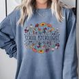 School Psychologist Psychology Teacher Appreciation Comfort Colors Sweatshirt Blue Jean