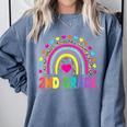Second Grade Rainbow Girls Boys Teacher Team 2nd Grade Squad Comfort Colors Sweatshirt Blue Jean