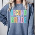 Second Grade Team Heart Teacher Student Back To School Girls Comfort Colors Sweatshirt Blue Jean Second Grade Team Heart Teacher Student Back To School Girls Comfort Colors Sweatshirt Blue Jean