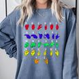 Sign Language Alphabet For ASL Interpreter Deaf Teacher Stud For Men Women Girls Kids Comfort Colors Sweatshirt Blue Jean Sign Language Alphabet For ASL Interpreter Deaf Teacher Stud For Men Women Girls Kids Comfort Colors Sweatshirt Blue Jean