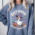Silly Goose Spooky Teacher Club Halloween Witch Ghost Comfort Colors Sweatshirt Blue Jean Silly Goose Spooky Teacher Club Halloween Witch Ghost Comfort Colors Sweatshirt Blue Jean