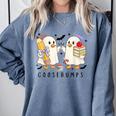 Silly Goose Spooky Teacher Halloween Cute Goosebumps Comfort Colors Sweatshirt Blue Jean Silly Goose Spooky Teacher Halloween Cute Goosebumps Comfort Colors Sweatshirt Blue Jean