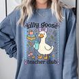 Silly Goose Teacher Club Silly Goose For Teacher Comfort Colors Sweatshirt Blue Jean Silly Goose Teacher Club Silly Goose For Teacher Comfort Colors Sweatshirt Blue Jean