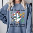 Silly Teacher Goose On The Loose School Out Summer Women Men Comfort Colors Sweatshirt Blue Jean Silly Teacher Goose On The Loose School Out Summer Women Men Comfort Colors Sweatshirt Blue Jean