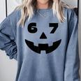 Six Seven Halloween Costume For Students Teachers 6 7 Comfort Colors Sweatshirt Blue Jean
