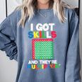 I Got Skills They'Re Multiplying Shirt Math Teacher Comfort Colors Sweatshirt Blue Jean