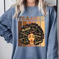 Smart Teacher Afro Girl Melanin African American Wowen Comfort Colors Sweatshirt Blue Jean Smart Teacher Afro Girl Melanin African American Wowen Comfort Colors Sweatshirt Blue Jean