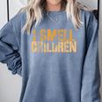 I SMELL CHILDREN Halloween Teacher Classroom I Teach Comfort Colors Sweatshirt Blue Jean
