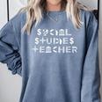 Social Studies Teacher Men Women T-Shirt Comfort Colors Sweatshirt Blue Jean