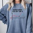 Sometimes I Go Off On a Tangent Math Teacher T Shirts Men Women Girls Kids Comfort Colors Sweatshirt Blue Jean