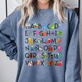 SPANISH ALPHABET MAESTRA SPANISH TEACHER Comfort Colors Sweatshirt Blue Jean SPANISH ALPHABET MAESTRA SPANISH TEACHER Comfort Colors Sweatshirt Blue Jean