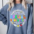 Special Education Teacher SPED Squad Team Kids Men Groovy Comfort Colors Sweatshirt Blue Jean