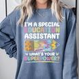 Special Educational Assistant And Sped Teacher Comfort Colors Sweatshirt Blue Jean