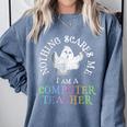 This Is My Spooky COMPUTER TEACHER Costume Don't Scare Me Comfort Colors Sweatshirt Blue Jean This Is My Spooky COMPUTER TEACHER Costume Don't Scare Me Comfort Colors Sweatshirt Blue Jean