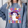 Spooky Teacher Halloween Cute Halloween Teacher Ghost Comfort Colors Sweatshirt Blue Jean Spooky Teacher Halloween Cute Halloween Teacher Ghost Comfort Colors Sweatshirt Blue Jean