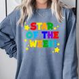 Star Of The Week Cheerful Recognition Student Teachers Class Men Women Kids Comfort Colors Sweatshirt Blue Jean