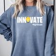 STEAM Teacher Back To School STEM Innovate Science For Men Women Kids Comfort Colors Sweatshirt Blue Jean