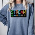 Stream Technology Robotics Shirt For Teachers And Students Premium Tri-Blend Comfort Colors Sweatshirt Blue Jean Stream Technology Robotics Shirt For Teachers And Students Premium Tri-Blend Comfort Colors Sweatshirt Blue Jean
