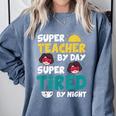 Super Hero Teacher Superheroes Comfort Colors Sweatshirt Blue Jean Super Hero Teacher Superheroes Comfort Colors Sweatshirt Blue Jean