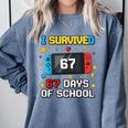 I Survived 67 Days Of School 67 Teacher Squad Matching Comfort Colors Sweatshirt Blue Jean I Survived 67 Days Of School 67 Teacher Squad Matching Comfort Colors Sweatshirt Blue Jean