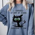 I Survived 67 Days Of School Teachers Students Humor Comfort Colors Sweatshirt Blue Jean I Survived 67 Days Of School Teachers Students Humor Comfort Colors Sweatshirt Blue Jean