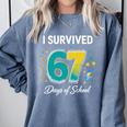 I Survived 67 Days Of School Teachers Students Meme Comfort Colors Sweatshirt Blue Jean I Survived 67 Days Of School Teachers Students Meme Comfort Colors Sweatshirt Blue Jean