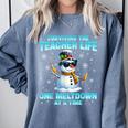Surviving The Teacher Life Pjs Pajamas Christmas Xmas Teache Comfort Colors Sweatshirt Blue Jean