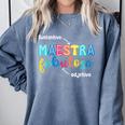 Sustantivo Maestra Fabulosa Adjetivo Spanish Teacher Comfort Colors Sweatshirt Blue Jean