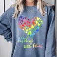 It Takes A Big Heart To Shape Little Minds Teacher Student Men Women Kids Comfort Colors Sweatshirt Blue Jean