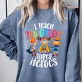 I Teach 2nd Grade Superheroes Back To School Teacher Men Women Girls Kids Comfort Colors Sweatshirt Blue Jean