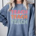 Teach Compassion Kindness Confidence For Teacher Comfort Colors Sweatshirt Blue Jean