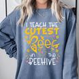 I Teach The Cutest Bees In The Beehive Teacher Comfort Colors Sweatshirt Blue Jean I Teach The Cutest Bees In The Beehive Teacher Comfort Colors Sweatshirt Blue Jean