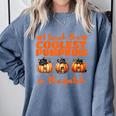 I Teach The Cutest Pumpkins Halloween Teacher Cat Lover Comfort Colors Sweatshirt Blue Jean I Teach The Cutest Pumpkins Halloween Teacher Cat Lover Comfort Colors Sweatshirt Blue Jean