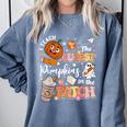 I Teach The Cutest Pumpkins In The Patch Halloween Teacher Comfort Colors Sweatshirt Blue Jean I Teach The Cutest Pumpkins In The Patch Halloween Teacher Comfort Colors Sweatshirt Blue Jean