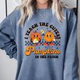 I Teach The Cutest Pumpkins In The Patch Halloween Teacher For Men Women Kids Comfort Colors Sweatshirt Blue Jean I Teach The Cutest Pumpkins In The Patch Halloween Teacher For Men Women Kids Comfort Colors Sweatshirt Blue Jean