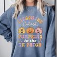 I Teach The Cutest Pumpkins In The TK Patch TK Teacher Fall Comfort Colors Sweatshirt Blue Jean I Teach The Cutest Pumpkins In The TK Patch TK Teacher Fall Comfort Colors Sweatshirt Blue Jean