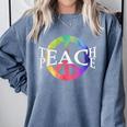 Teach Peace For Teachers And Educators Counselor Comfort Colors Sweatshirt Blue Jean Teach Peace For Teachers And Educators Counselor Comfort Colors Sweatshirt Blue Jean