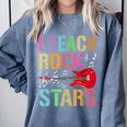 I Teach Rockstars Band Vibes Teacher Rocks My Music Teaching Comfort Colors Sweatshirt Blue Jean